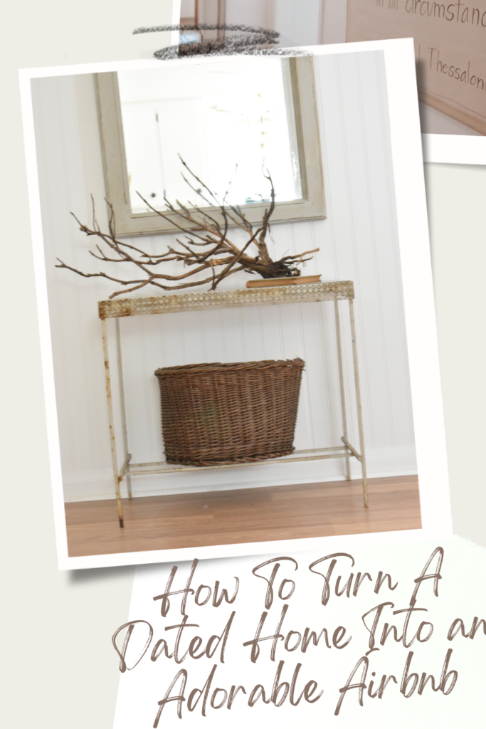 pinterest pin for how to turn a dated home into an adorable cottage