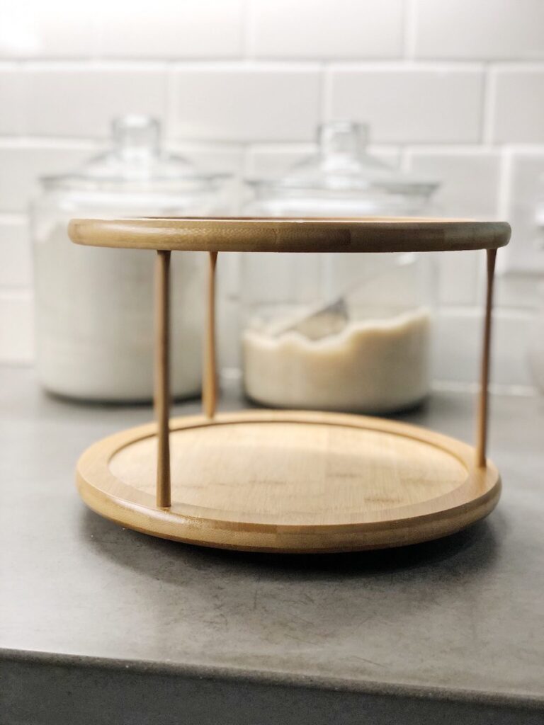 double layer bamboo turntable